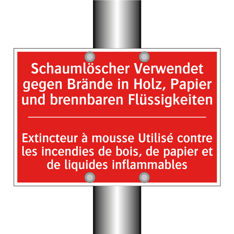 Schaumlöscher Verwendet gegen /.../ - Extincteur à mousse Utilisé contre /.../