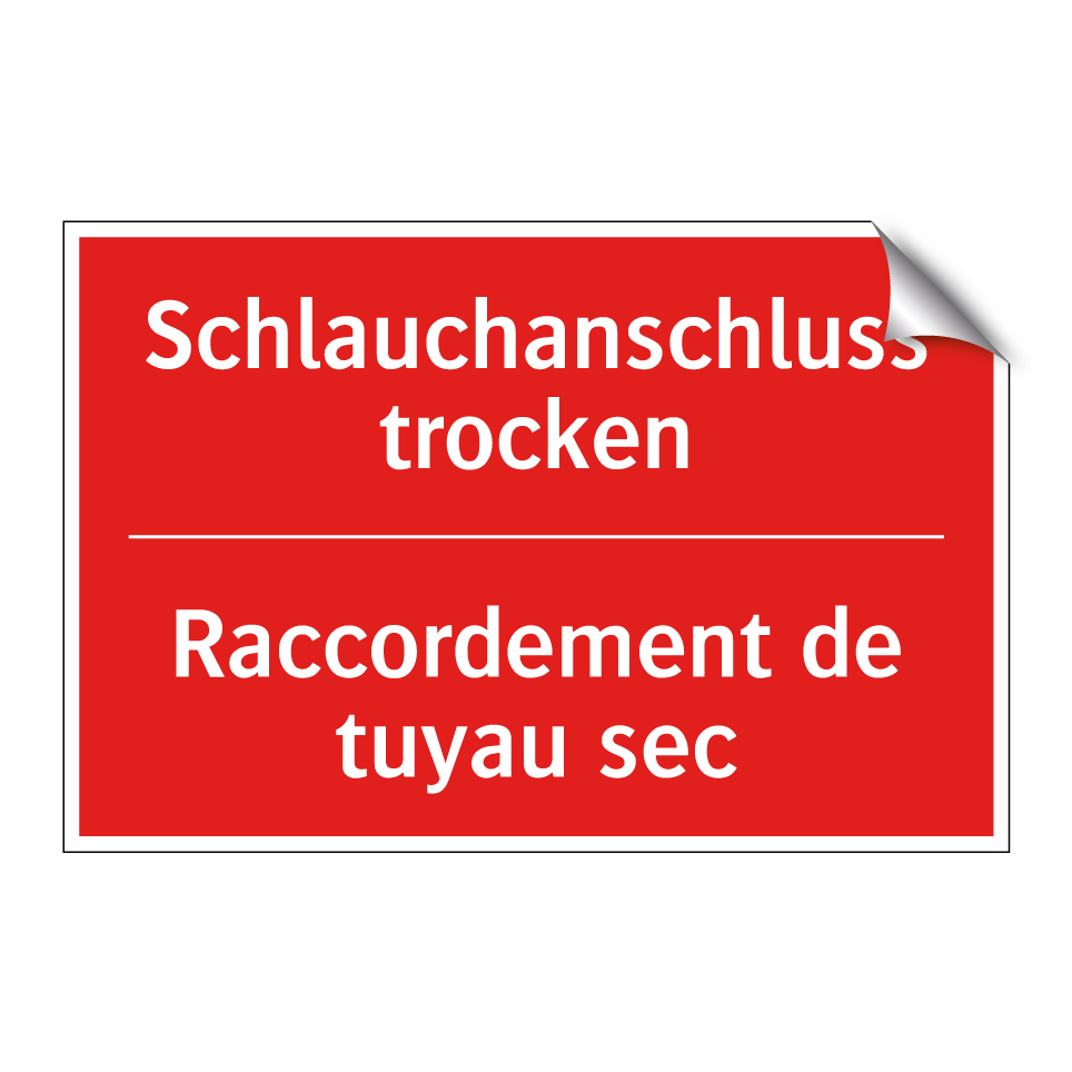 Schlauchanschluss trocken - Raccordement de tuyau sec
