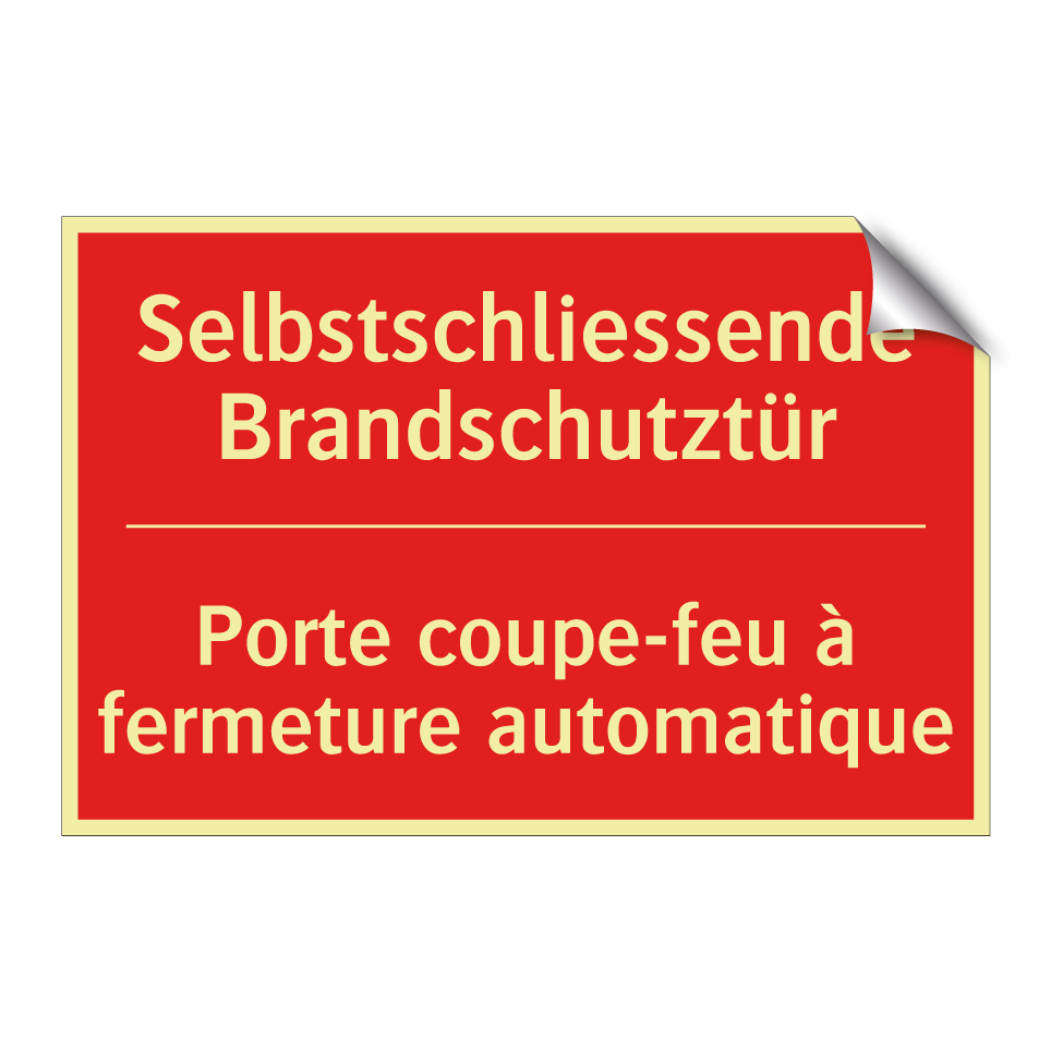 Selbstschließende Brandschutztür /.../ - Porte coupe-feu à fermeture automatique /.../