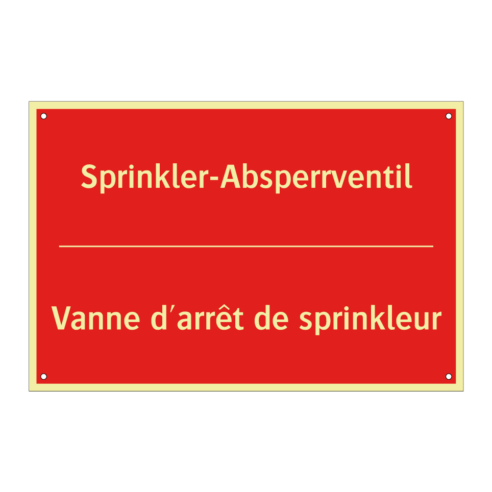 Sprinkler-Absperrventil - Vanne d'arrêt de sprinkleur