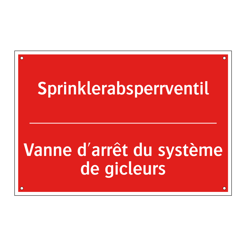 Sprinklerabsperrventil - Vanne d'arrêt du système de gicleurs /.../