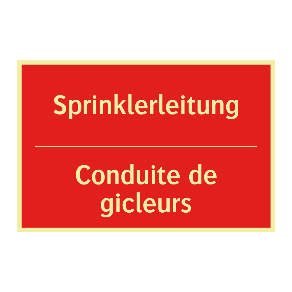 Sprinklerleitung - Conduite de gicleurs