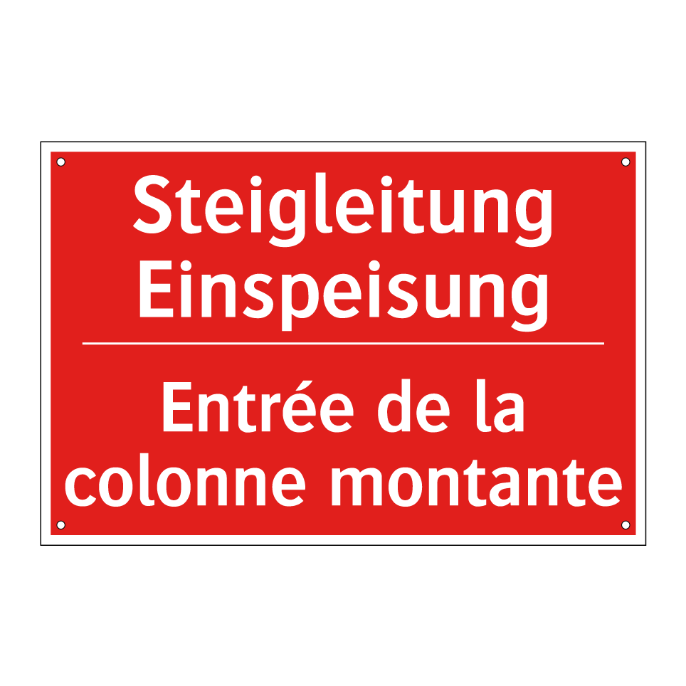 Steigleitung Einspeisung - Entrée de la colonne montante