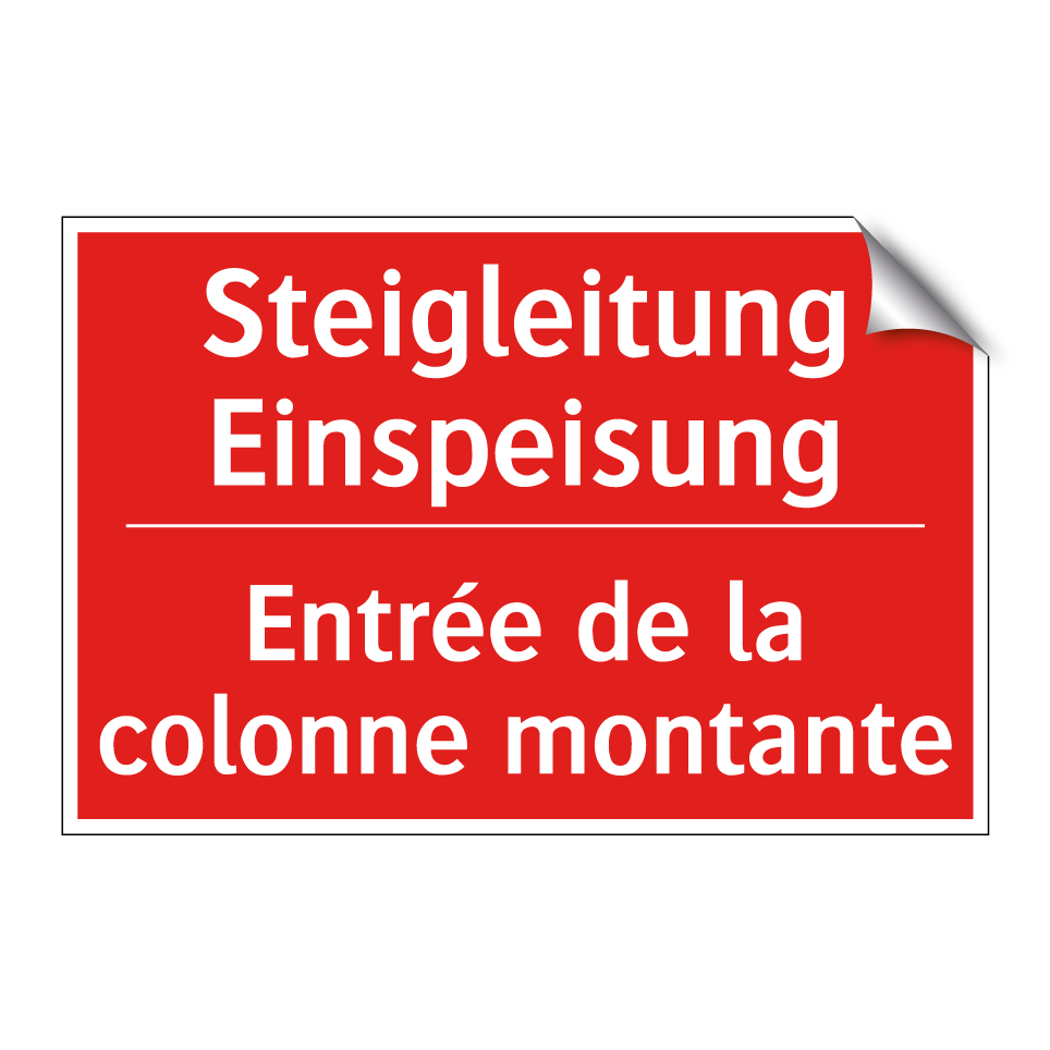 Steigleitung Einspeisung - Entrée de la colonne montante