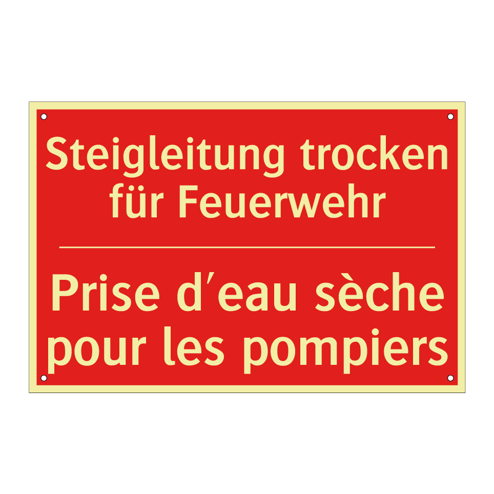 Steigleitung trocken für Feuerwehr /.../ - Prise d'eau sèche pour les pompiers /.../