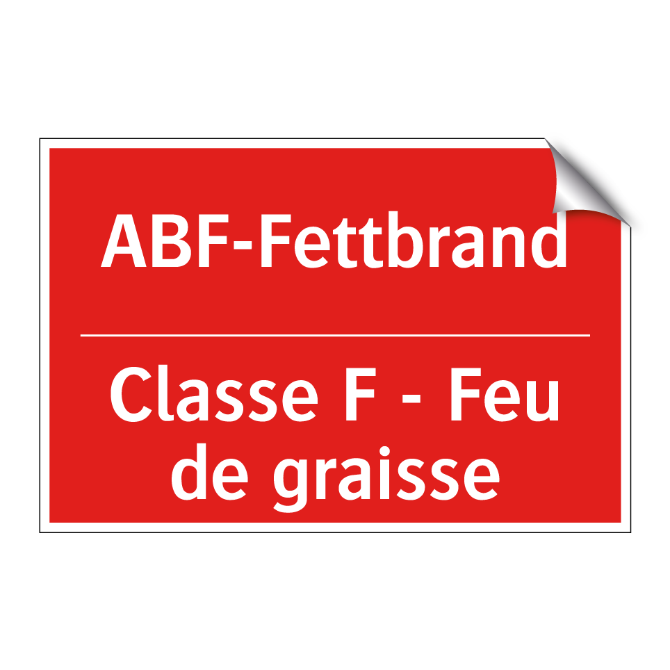 ABF-Fettbrand - Classe F - Feu de graisse