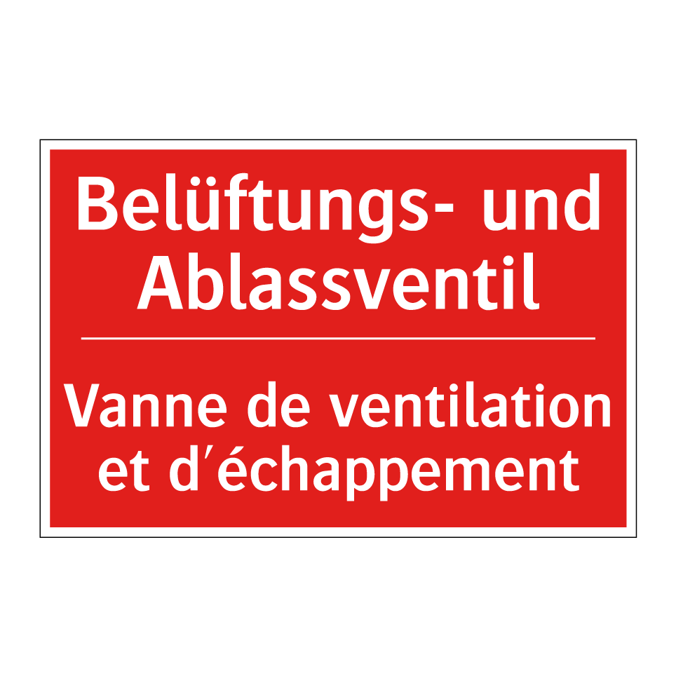 Belüftungs- und Ablassventil - Vanne de ventilation et d'échappement /.../