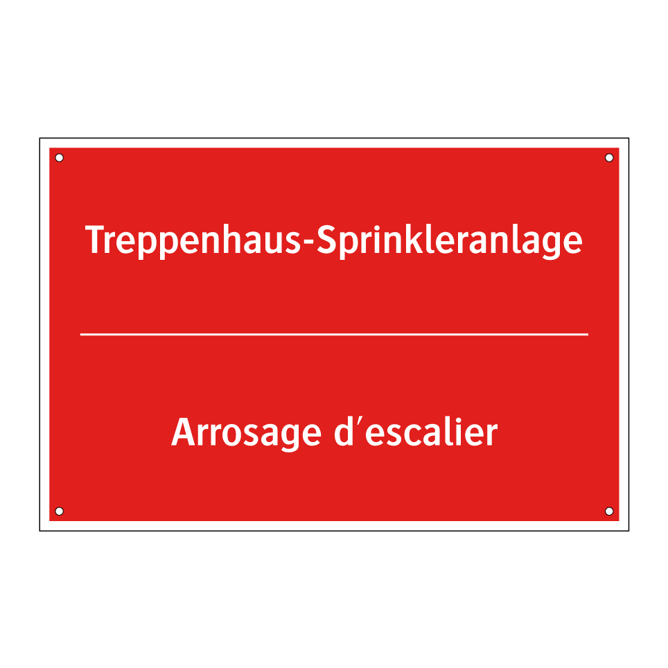 Treppenhaus-Sprinkleranlage - Arrosage d'escalier