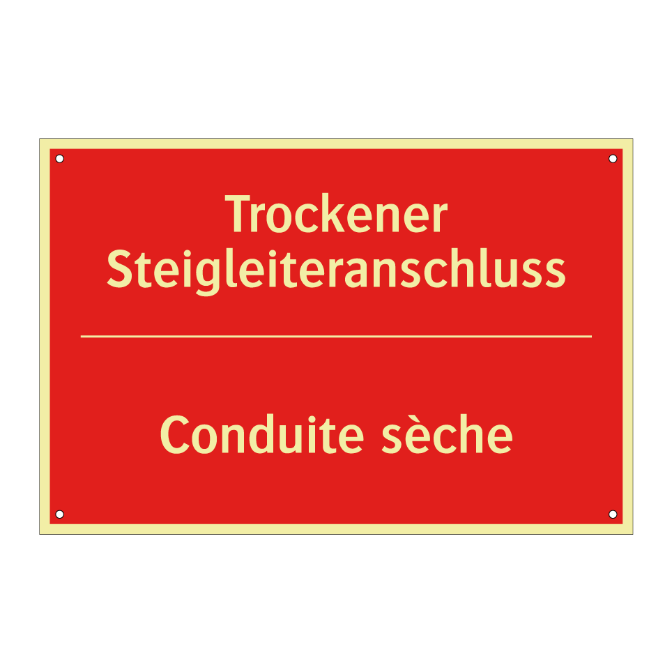 Trockener Steigleiteranschluss - Conduite sèche