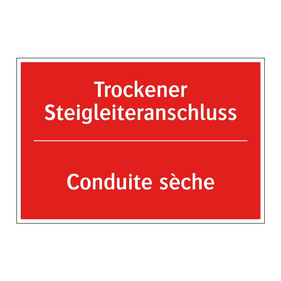 Trockener Steigleiteranschluss - Conduite sèche