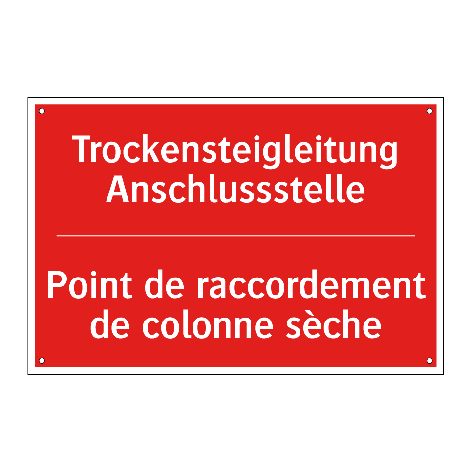 Trockensteigleitung Anschlussstelle /.../ - Point de raccordement de colonne /.../