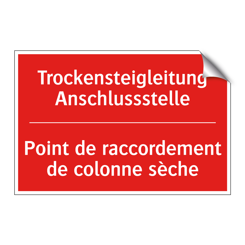Trockensteigleitung Anschlussstelle /.../ - Point de raccordement de colonne /.../