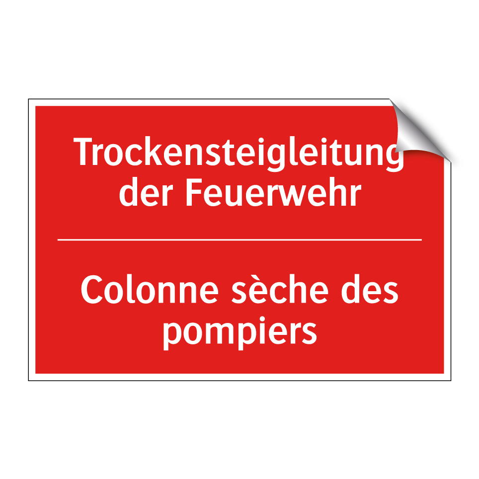 Trockensteigleitung der Feuerwehr /.../ - Colonne sèche des pompiers