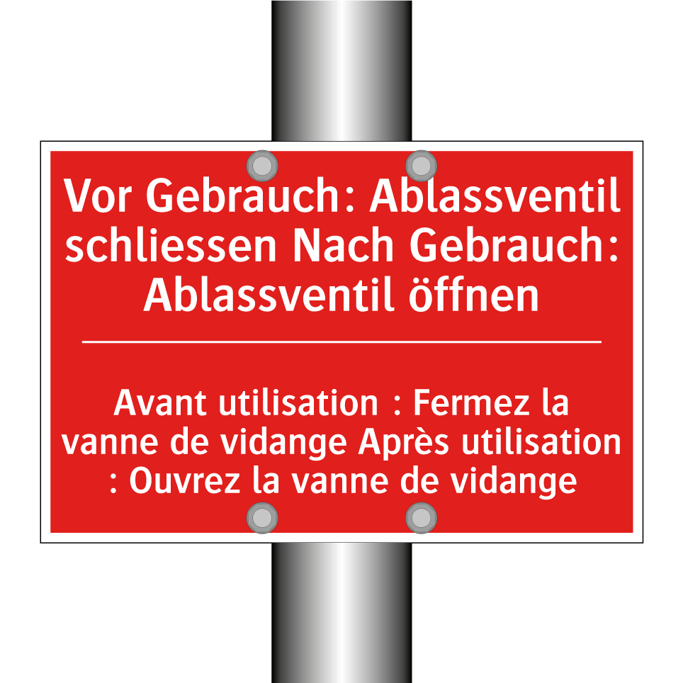 Vor Gebrauch: Ablassventil schließen /.../ - Avant utilisation : Fermez la /.../