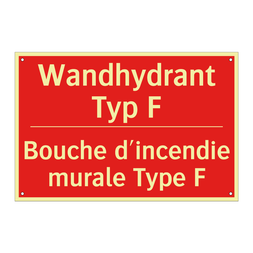 Wandhydrant Typ F - Bouche d'incendie murale Type /.../