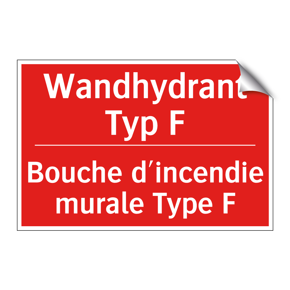 Wandhydrant Typ F - Bouche d'incendie murale Type /.../