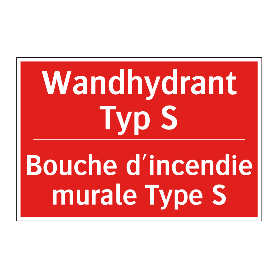 Wandhydrant Typ S - Bouche d'incendie murale Type /.../