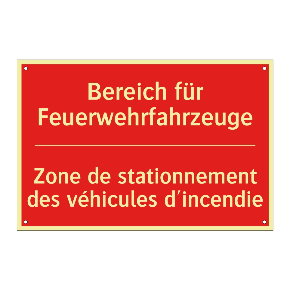 Bereich für Feuerwehrfahrzeuge - Zone de stationnement des véhicules /.../