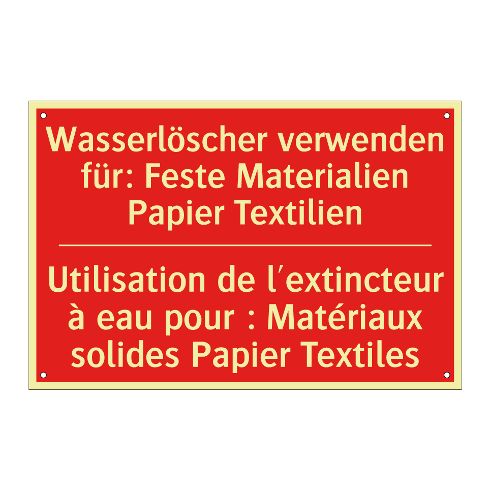 Wasserlöscher verwenden für: Feste /.../ - Utilisation de l'extincteur à /.../