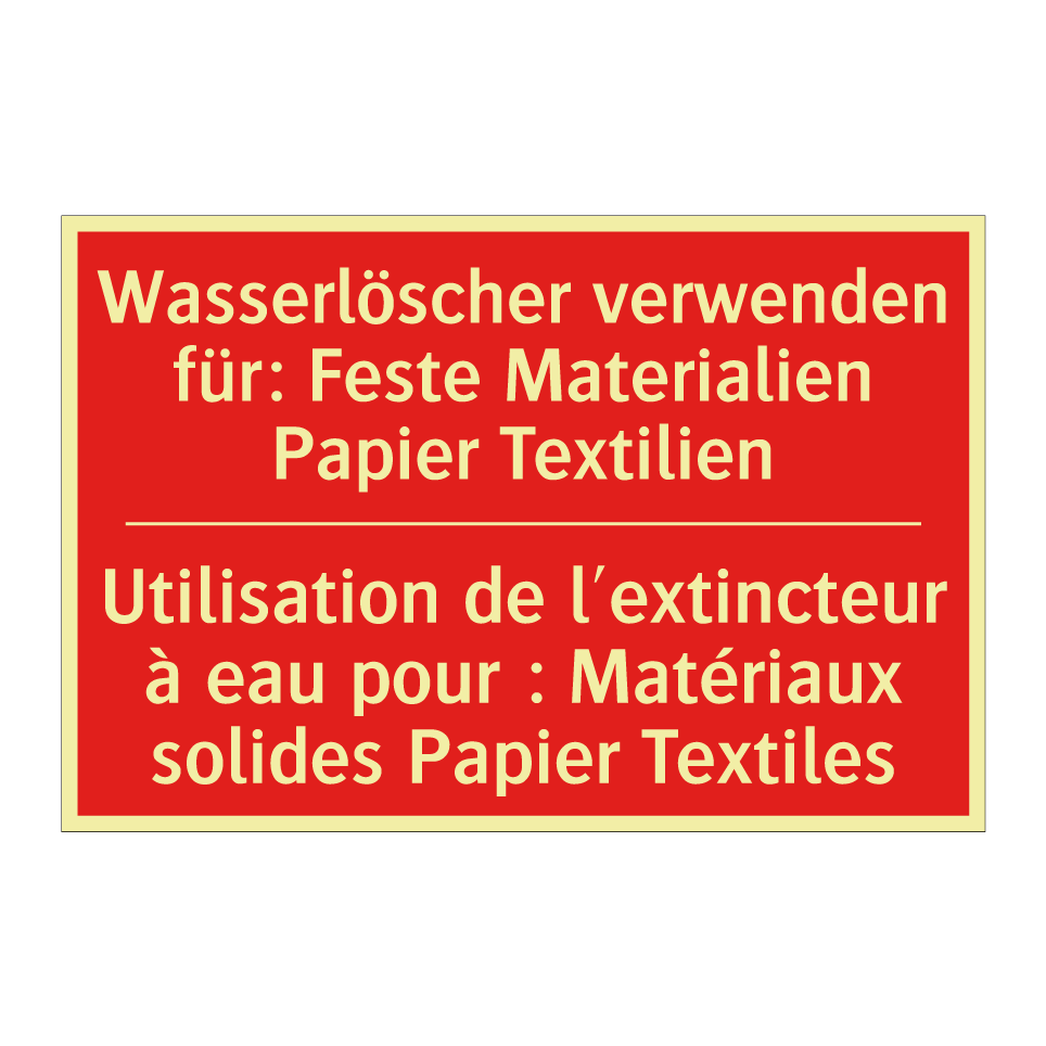 Wasserlöscher verwenden für: Feste /.../ - Utilisation de l'extincteur à /.../