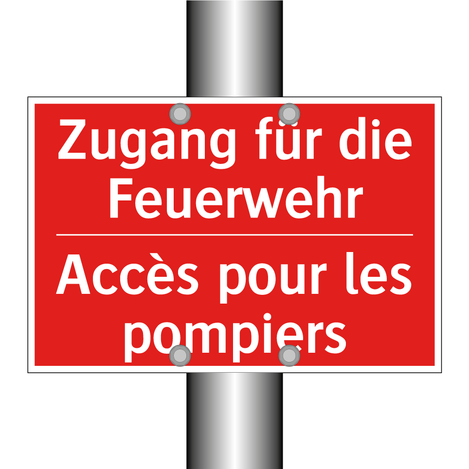 Zugang für die Feuerwehr - Accès pour les pompiers