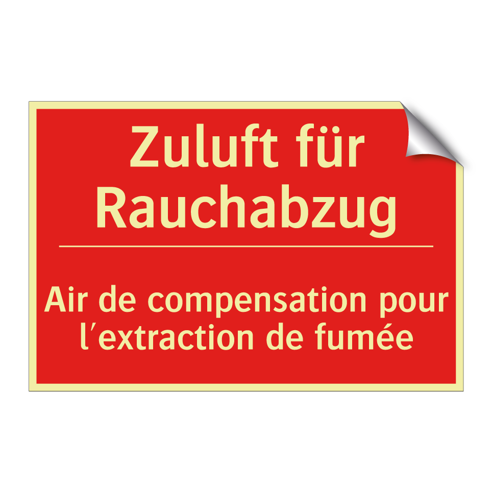 Zuluft für Rauchabzug - Air de compensation pour l'extraction /.../