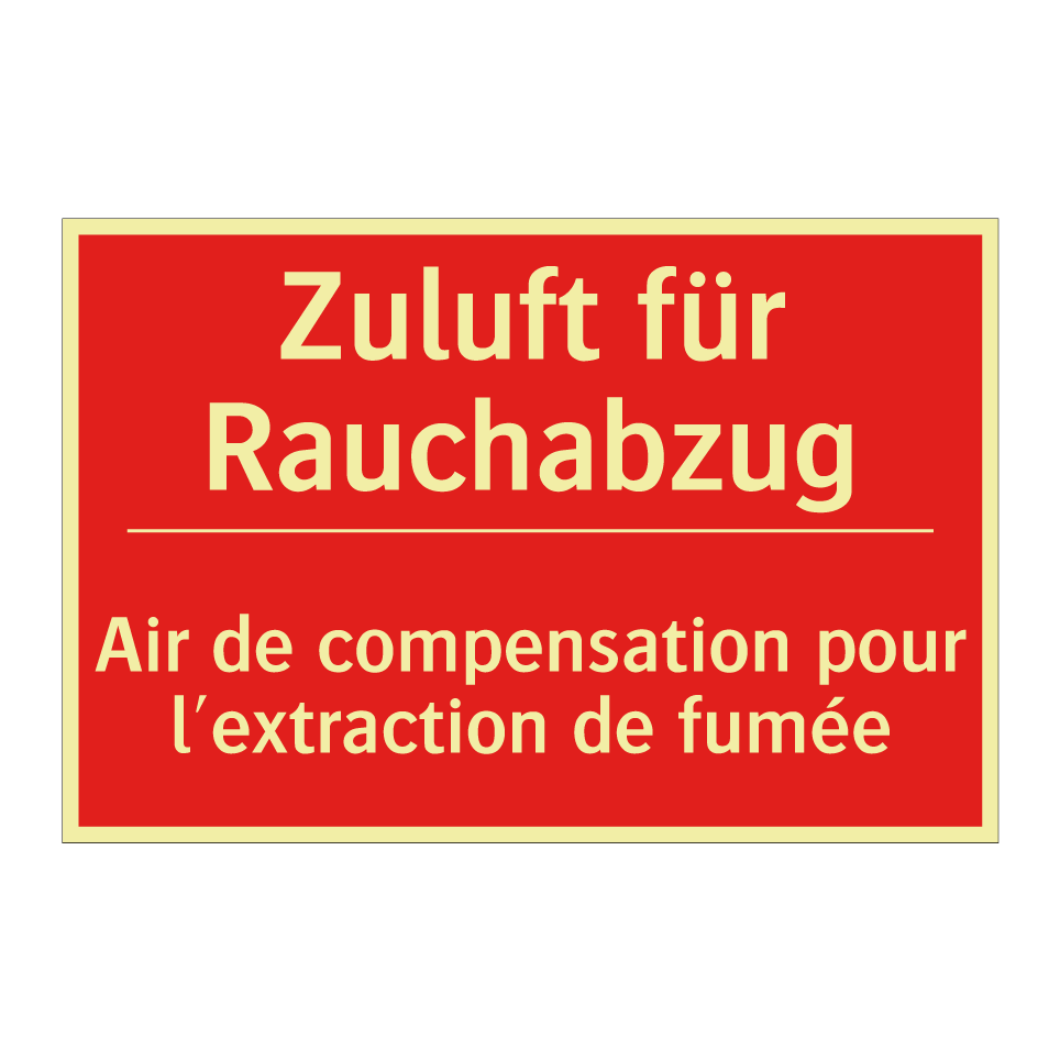 Zuluft für Rauchabzug - Air de compensation pour l'extraction /.../