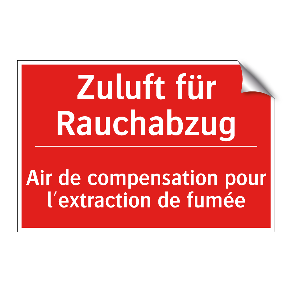 Zuluft für Rauchabzug - Air de compensation pour l'extraction /.../