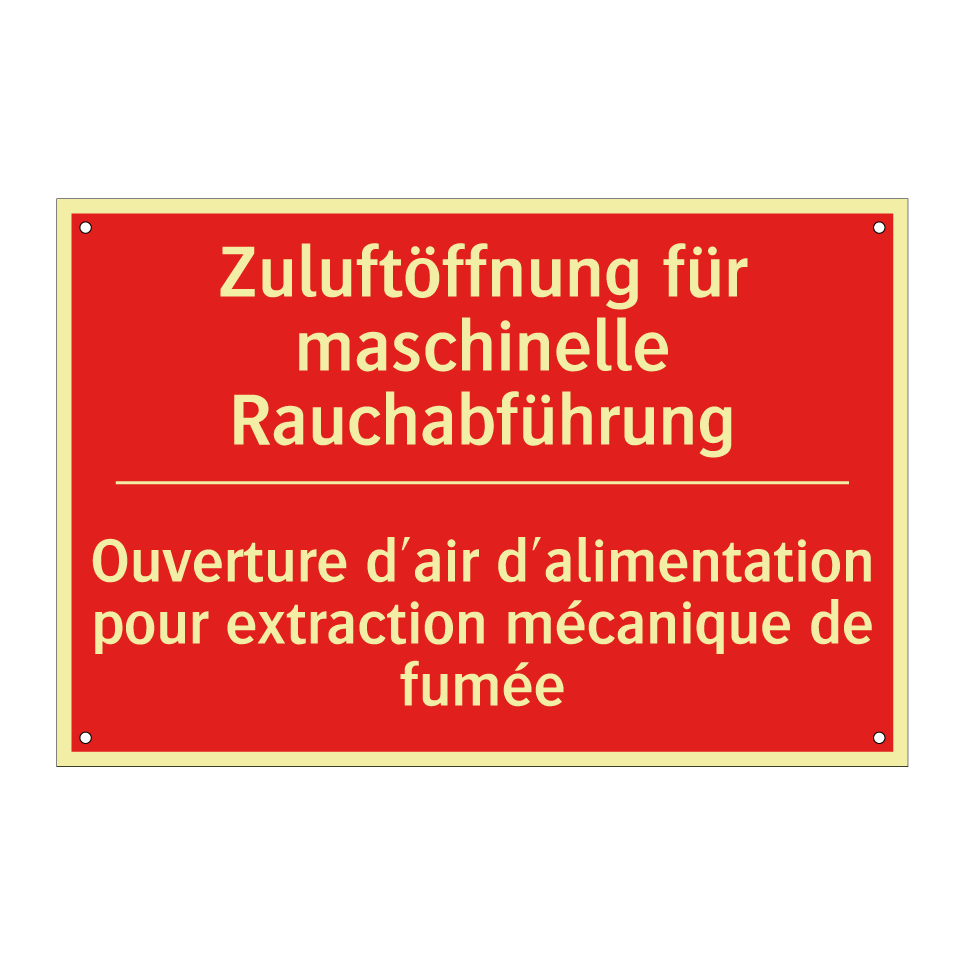 Zuluftöffnung für maschinelle /.../ - Ouverture d'air d'alimentation /.../