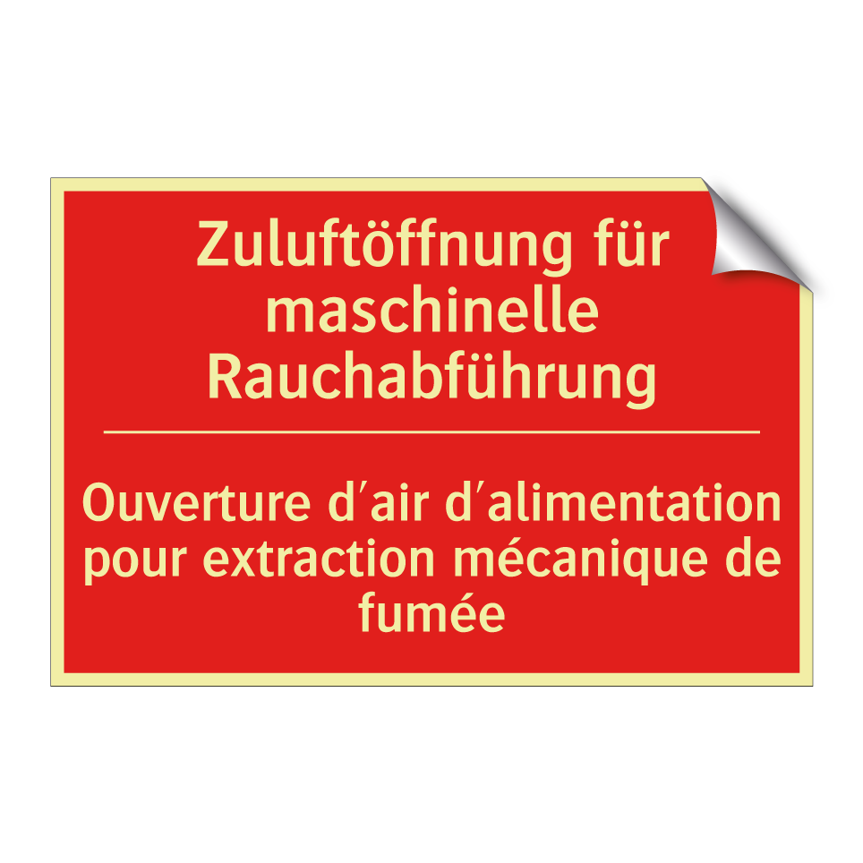 Zuluftöffnung für maschinelle /.../ - Ouverture d'air d'alimentation /.../
