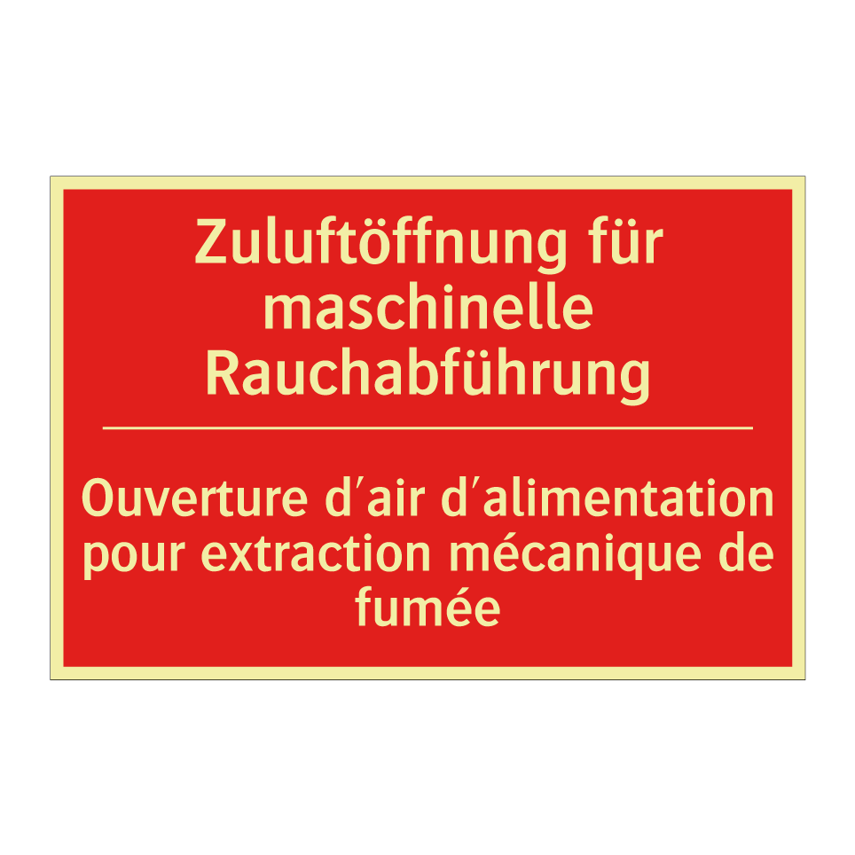 Zuluftöffnung für maschinelle /.../ - Ouverture d'air d'alimentation /.../