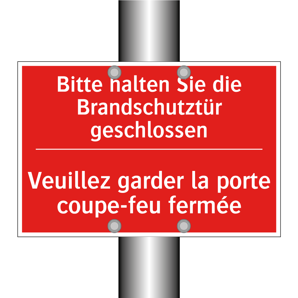 Bitte halten Sie die Brandschutztür /.../ - Veuillez garder la porte coupe-feu /.../