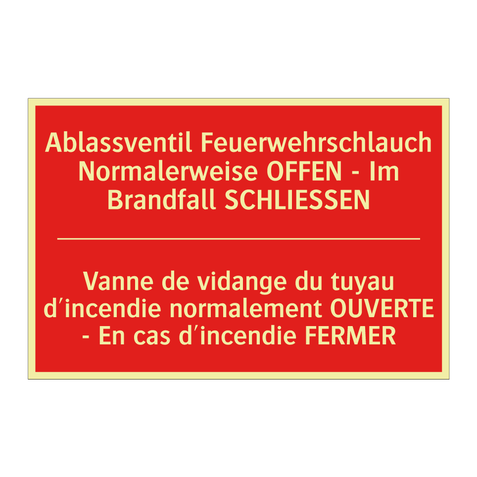 Ablassventil Feuerwehrschlauch /.../ - Vanne de vidange du tuyau d'incendie /.../