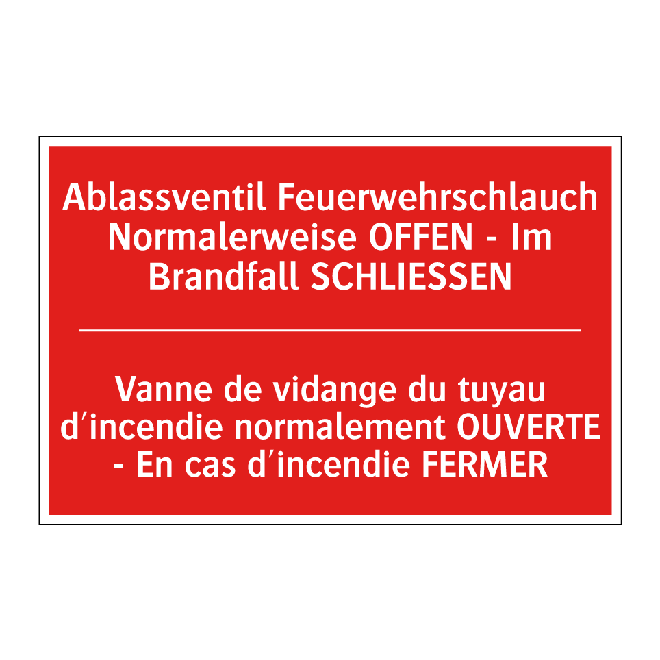 Ablassventil Feuerwehrschlauch /.../ - Vanne de vidange du tuyau d'incendie /.../