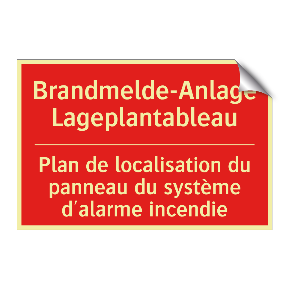 Brandmelde-Anlage Lageplantableau /.../ - Plan de localisation du panneau /.../