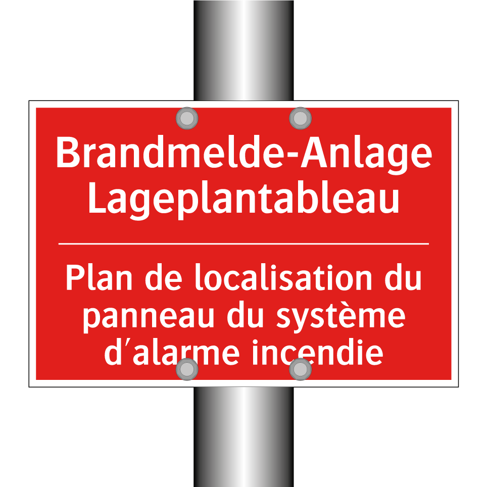 Brandmelde-Anlage Lageplantableau /.../ - Plan de localisation du panneau /.../