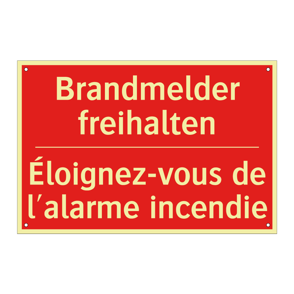 Brandmelder freihalten - Éloignez-vous de l'alarme incendie /.../
