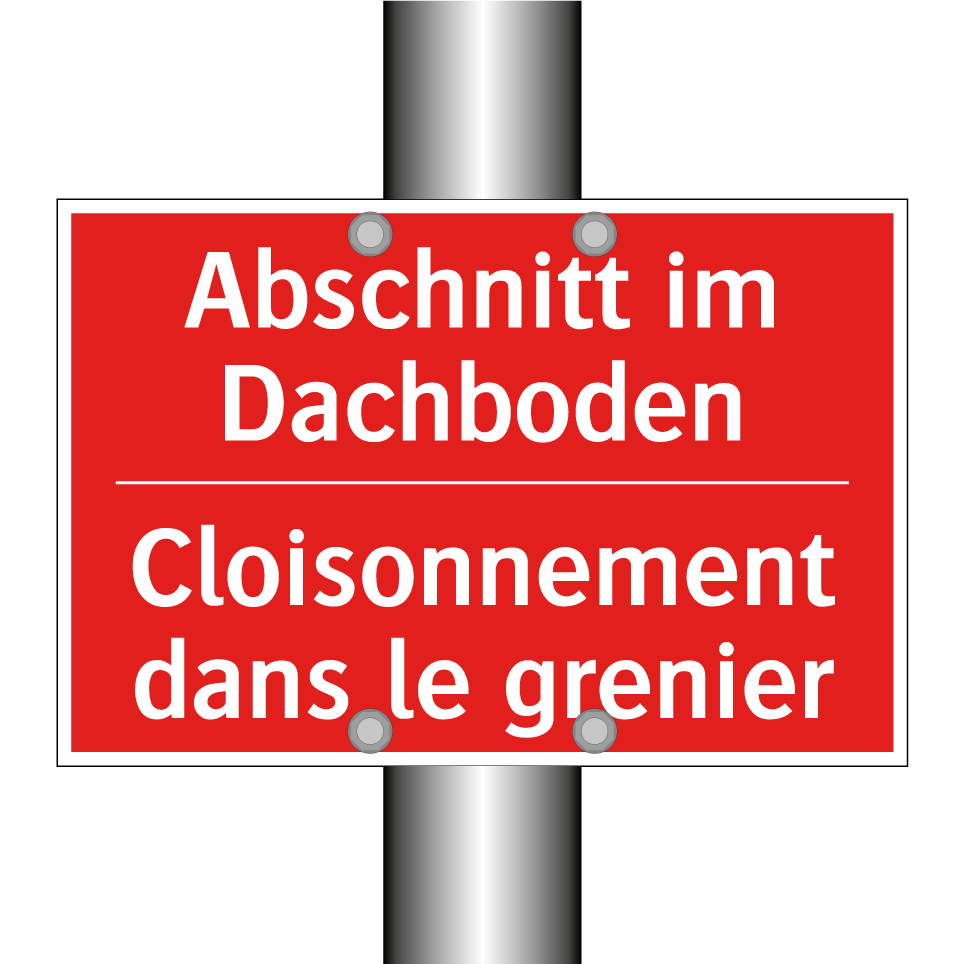 Abschnitt im Dachboden - Cloisonnement dans le grenier