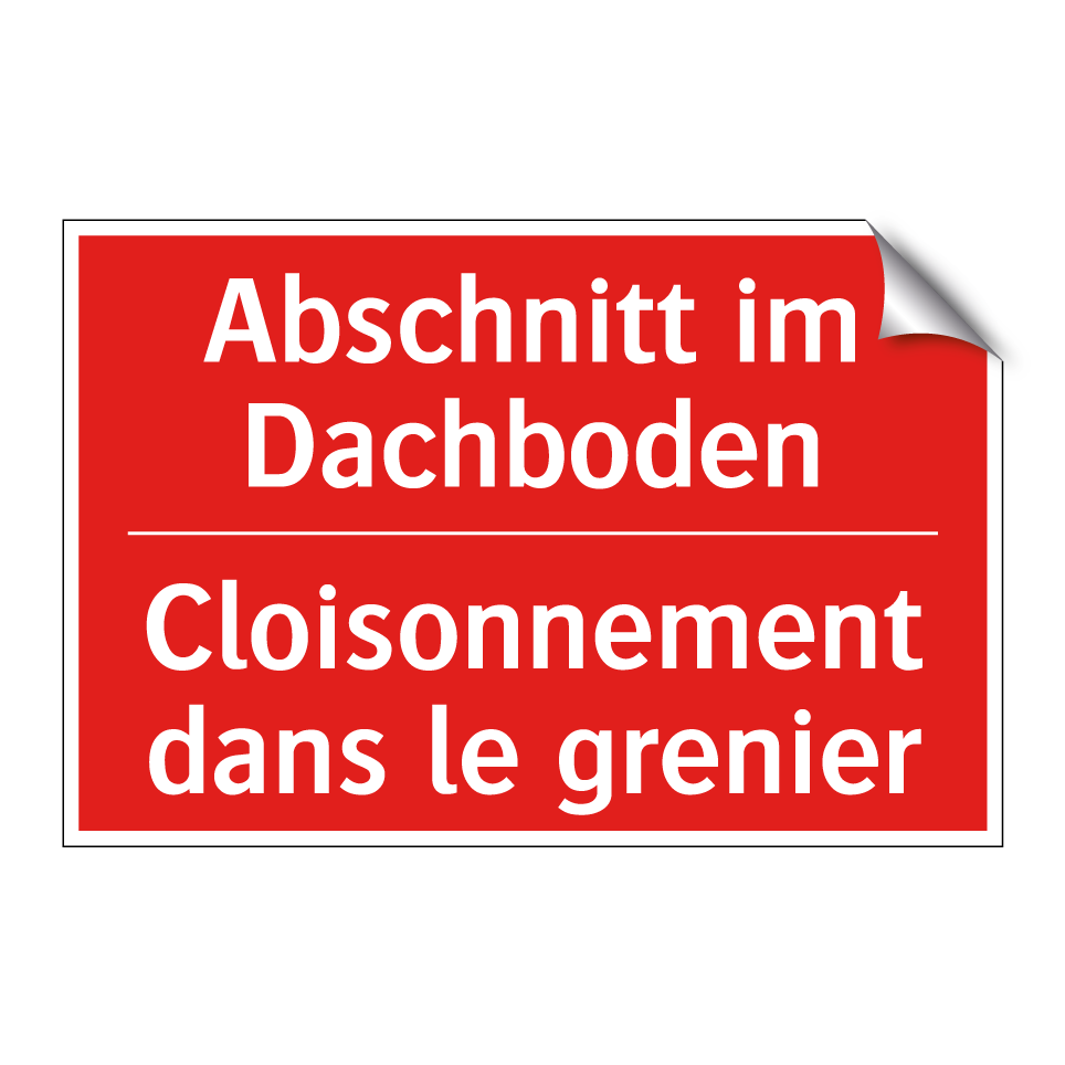 Abschnitt im Dachboden - Cloisonnement dans le grenier