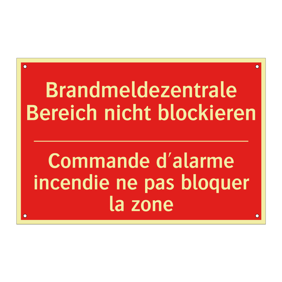 Brandmeldezentrale Bereich nicht /.../ - Commande d'alarme incendie ne /.../