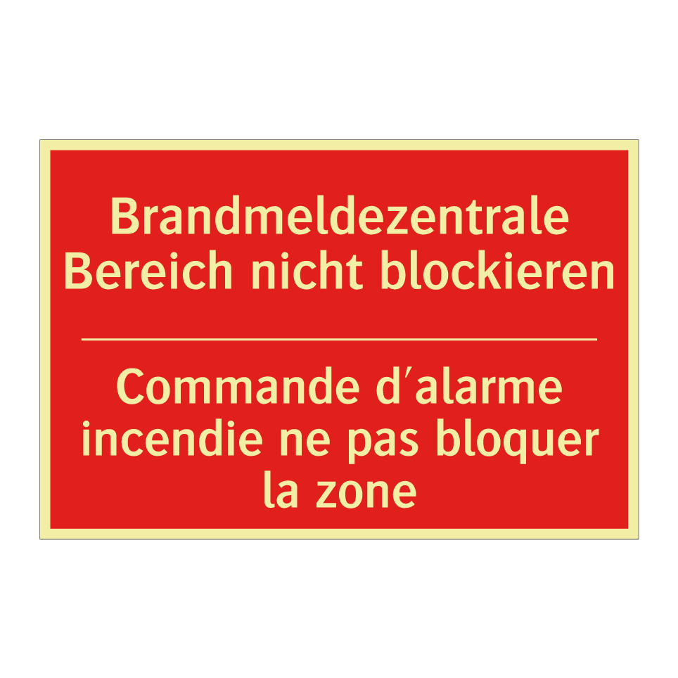 Brandmeldezentrale Bereich nicht /.../ - Commande d'alarme incendie ne /.../