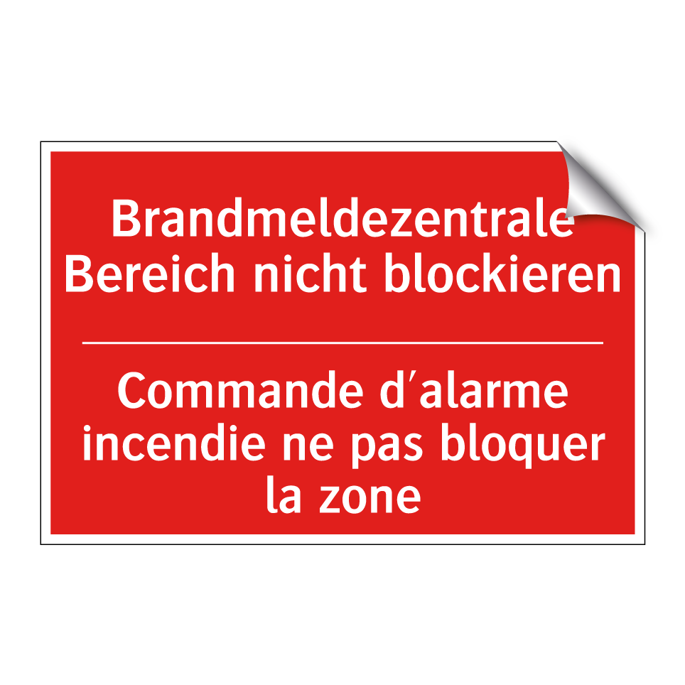 Brandmeldezentrale Bereich nicht /.../ - Commande d'alarme incendie ne /.../