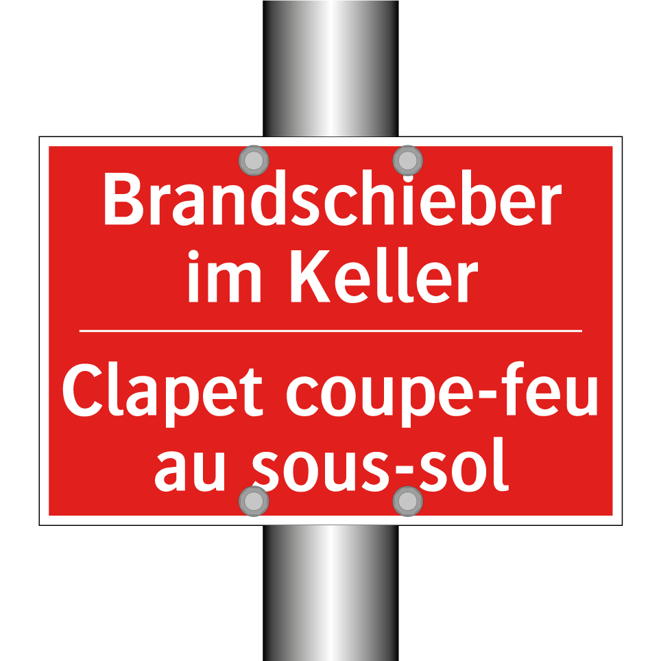 Brandschieber im Keller - Clapet coupe-feu au sous-sol