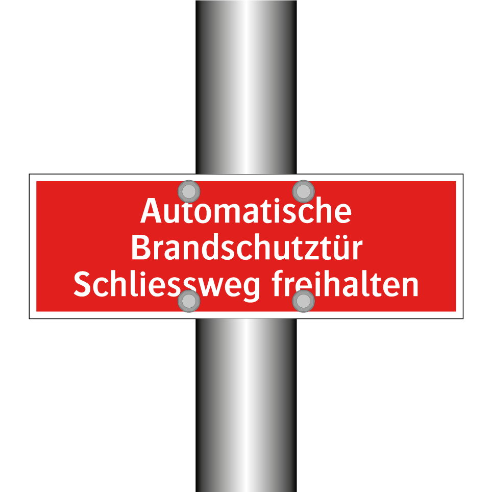 Automatische Brandschutztür Schliessweg freihalten