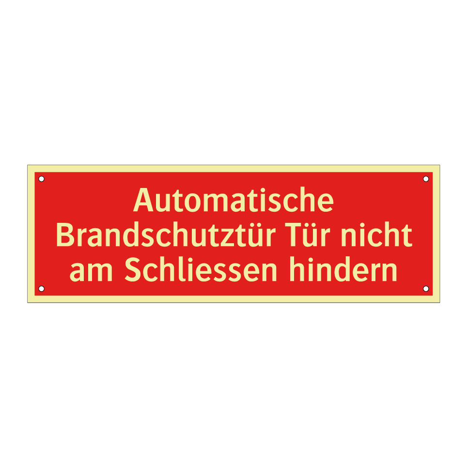 Automatische Brandschutztür Tür nicht am Schliessen hindern