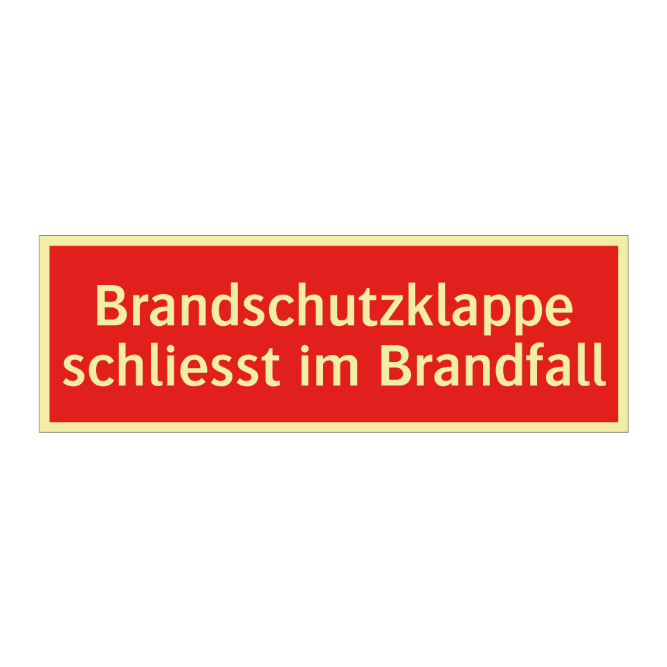 Brandschutzklappe schliesst im Brandfall