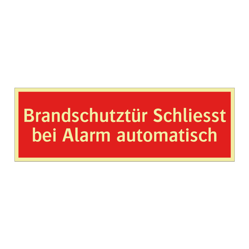 Brandschutztür Schliesst bei Alarm automatisch