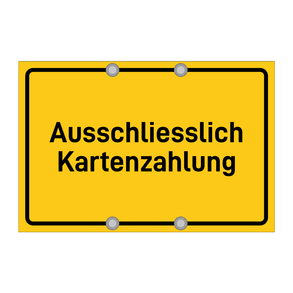 Ausschliesslich Kartenzahlung