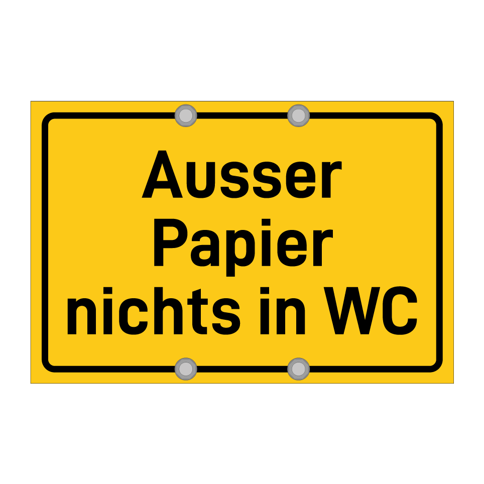 Ausser Papier nichts in WC