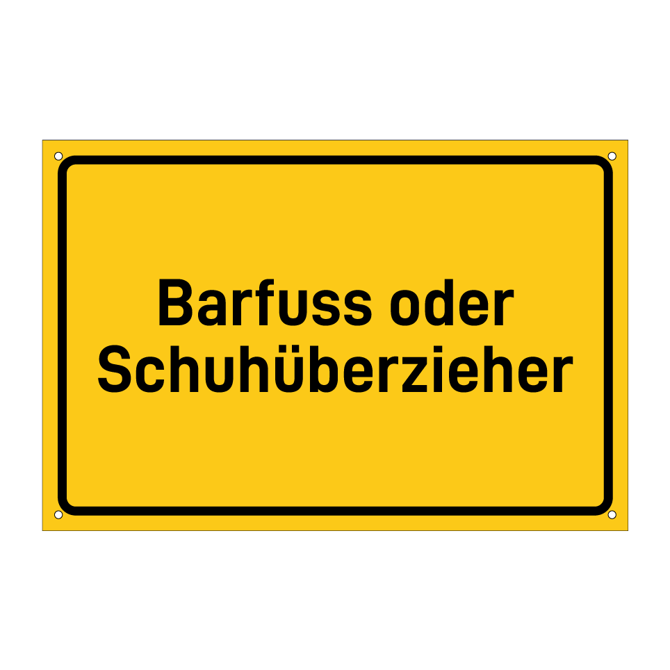 Barfuss oder Schuhüberzieher